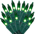 Christmas String Lights, 150 Count 33 FT Incandescent Mini Green Wire Fairy Light, 120V UL Certified Connectable St Patricks Day Tree Lights for Patio, Holiday, Party, Outdoor Indoor Decoration, Green by LJLNION
