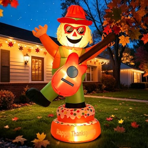 4.1FT Fall Thanksgiving Inflatables Outdoor Decorations with Built-in LEDs - Image 4