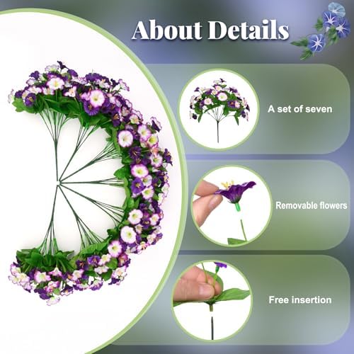 Ammyoo Artificial Fake Hanging Flowers with Basket for Spring Summer Decor - Image 4