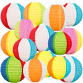 22PCS Beach Ball Paper Lanterns Bulk Pool Summer Luau Hawaiian Tropical Hanging Party Decorations Indoor Outdoor by Renbuzhu