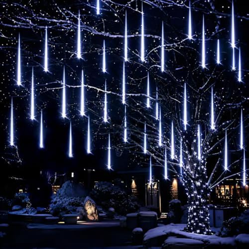 Aukora Christmas Lights Outdoor,UL Certified White Meteor Shower Lights by AUKORA