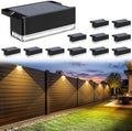 AUDERWIN Solar Fence Lights Outdoor 12 Pack-3000k/4000k/6000k, Waterproof by AUDERWIN