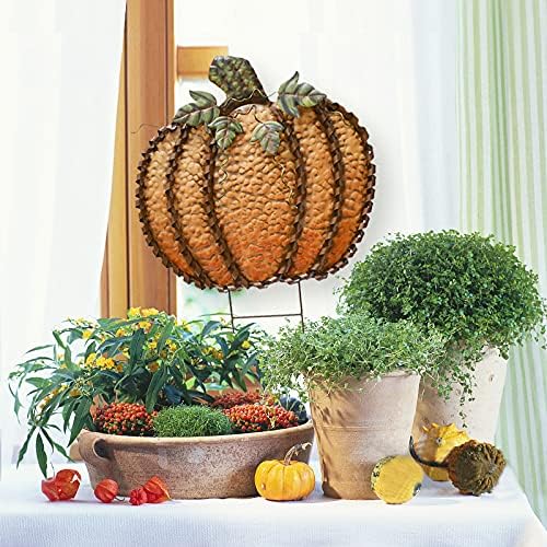 Pumpkin Garden Stake Metal Pumpkin Yard Sign Fall Decor Decorative Pumpkin - Image 3