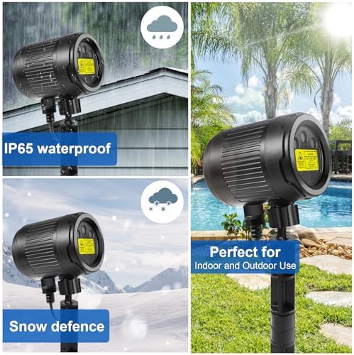 Laser Christmas Projector Lights Outdoor, Outdoor Garden Yard Moving Firefly Landscape Lights Waterproof RGB, Christmas Decorations Light with Remote Control - Image 5