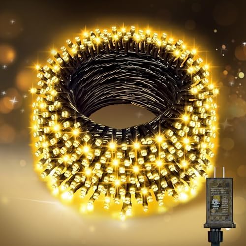 Nisocy 33FT LED String Lights Outdoor Waterproof – Warm White Fairy Lights with Plug, Connectable Christmas Tree Lights for Patio, Garden, Bedroom, Wedding, Party, Decor by NISOCYLighting