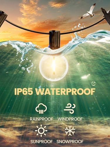 Outdoor String Lights with Remote 50FT Waterproof Patio Lights - Image 4