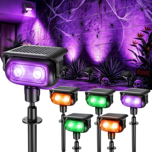 Brizled Solar Power Spotlight 6 Pack Halloween Spot Lights Outdoor Lighting by Brizled