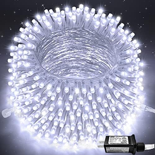 JMEXSUSS 91.5ft Connectable 250 LED White Christmas Lights Indoor Outdoor by JMEXSUSS