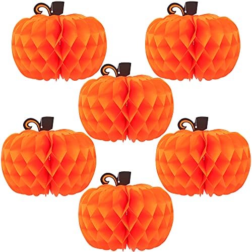 KatchOn Pumpkin Table Centerpieces 10 Inch, Pack of 6 Pumpkin Decor by KatchOn