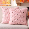 Fall Pillow Covers Pumpkin Fall Decor 16x16 Set of 2 Pink by Unknown