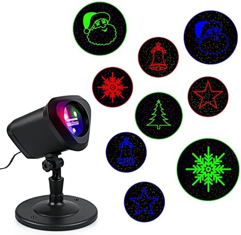 RGB Laser Christmas Lights - Indoor/Outdoor, 3 Colors, Multiple Patterns, Waterproof with Remote - for Holiday Decor - Image 3