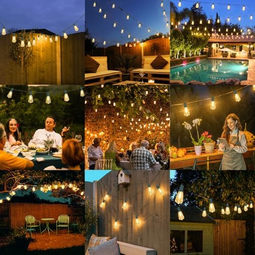 Brightever 50FT Outdoor String Lights 27 Bulbs, Waterproof Patio Lights - Image 7