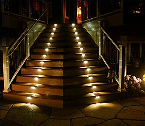 Lightess Outdoor Waterproof Solar Step Deck Lights Cool White 6 Pack - Image 4