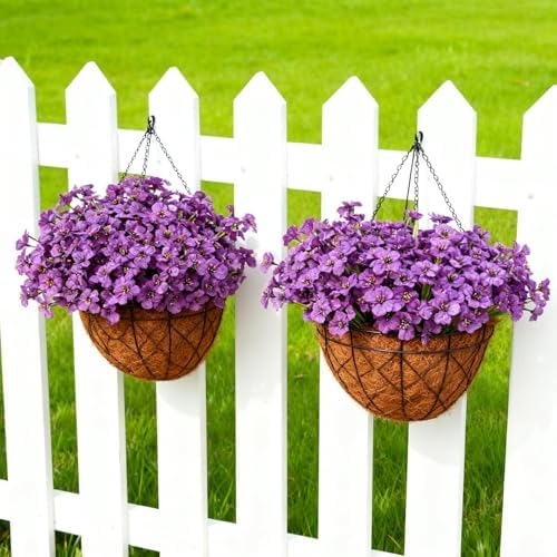24 Bundles Artificial Flowers for Outdoor Faux Plants for Spring Summer Decoration, UV Resistant Realistic Silk Plastic Fake Flowers Garden Porch Patio Balcony Yard Front Home Decor - Image 6