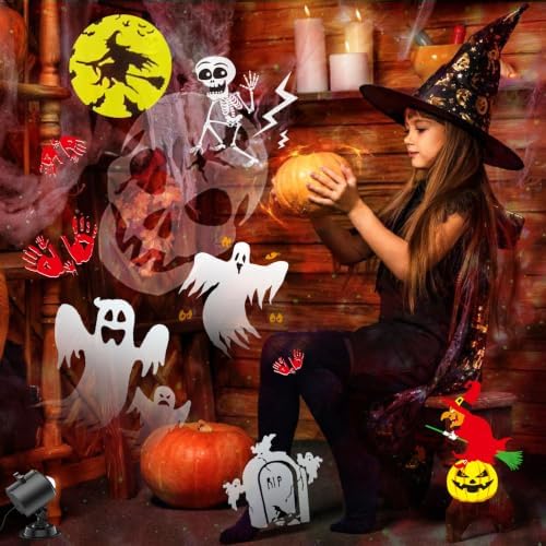 2026 Brighter Halloween Projector Lights,FLITI 19HD Slide (Ocean Wave & Patterns),11 Themes Waterproof Holiday Projector with Remote for Halloween,Christmas Decorations Outdoor or Indoors - Image 2