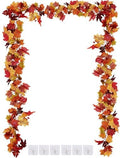 Sggvecsy 3 Pack Fall Maple Leaf Garland 5.7Ft/Piece Artificial Autumn Maple Leaves Garland Fall Leave Vines with Hanging Foliage for Home Indoor Outdoor Fireplace Wedding Thanksgiving Party Decor by Sggvecsy