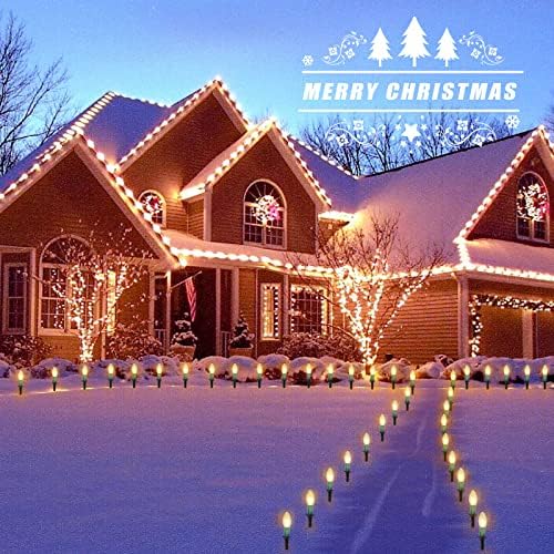 Christmas Pathway String Lights Outdoor, 25.7FT 20 LED C9 Christma Light - Image 7