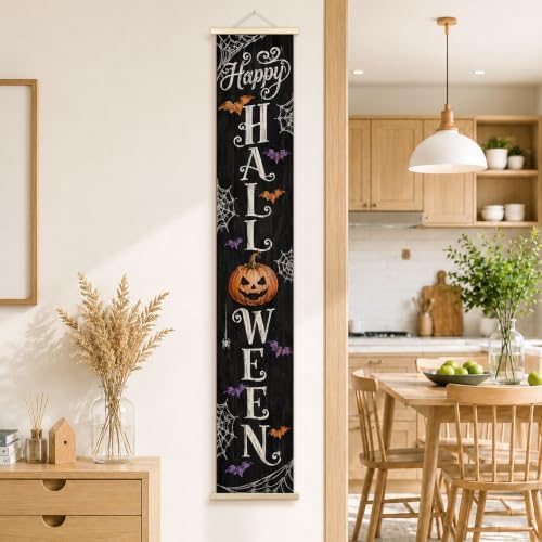 Happy Halloween Pumpkin Porch Door Banner Wall Decorations 8x47 - Image 5