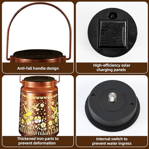 Solar Lanterns Outdoor Waterproof Gifts for Women Grandma Gifts - Image 4