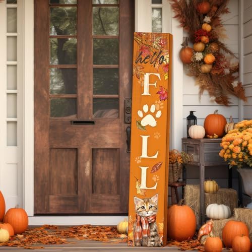 Farmhouse Fall Porch Sign 47" Wooden Outdoor Fall Porch Decoration for Home by DoubleFill