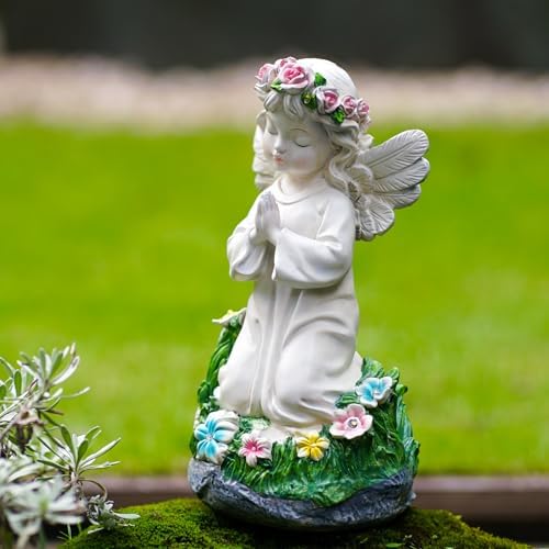 Pohabery Angel Garden Decor Statue Solar Angel Decorations for Yard Outdoor Decorations for Patio Gift for Mom - Image 4