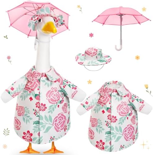Soulchen 3 Pcs Summer Goose Outfit Porch Lawn, Pink Floral, 23inch by Soulchen