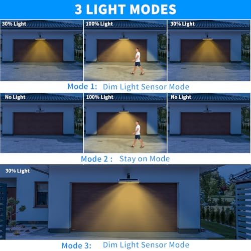 Clip On Solar Lights Outdoor with PIR Motion Sensor (White ,2 Pack ,3000K) - Image 2