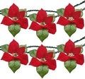 SUNSGNE 8.5FT LED Flower String Lights, Red and Green Christmas Flowers Lights with 10 LED Flowers Bulbs for Christmas Tree, Fireplace, Staircase, Walls by SUNSGNE
