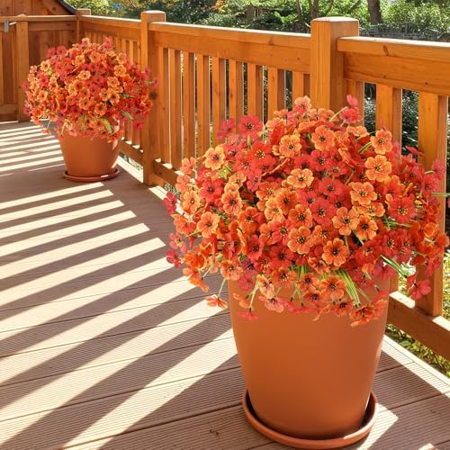 24 Bundles Artificial Mums for Outdoors Decor, UV Resistant Fall Flowers - Image 6