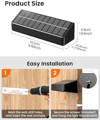 JOFIOS Fence Lights Solar Powered, 3000/4000/6000K 3 Modes Solar Lights for Fence Waterproof IP65 Dusk-to-Dawn LED Deck Lighting for Patio, Railing, Pool, Porch, Backyard, Wall, 8 Pack - Image 4