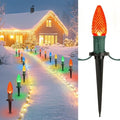 Brightown Strawberry C9 Christmas String Lights Outdoor - 25.7 Feet 20 LED Pathway Lights, Connectable C9 Walkway Light, Waterproof Christmas Light Outdoor Decoration for Lawn Outside, Multicolor by Brightown