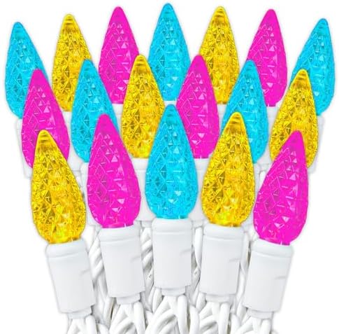 70 Light 24Ft Spring Easter C6 LED Strawberry String Lights by FestiveLiving