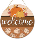 Fall Welcome Sign for Front Door, Maple Leaves Door Sign, Thanksgiving Wooden Hanging Decor for Porch Home Outdoor Indoor Office​Wall -B05 by Cazhes