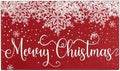 Merry Christmas Door Mat Outdoor for Front Door,Red Snowflake Snow Welcome Doormat,Winter Xmas Holiday Floor Rugs for Indoor Porch Entrance Farmhouse Decor 30" x 17 by Xsinufn