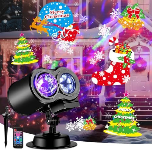 2026 Brighter Halloween Projector Lights,FLITI 19HD Slide (Ocean Wave & Patterns),11 Themes Waterproof Holiday Projector with Remote for Halloween,Christmas Decorations Outdoor or Indoors - Image 5