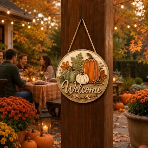 Fall Decor - Fall Welcome Sign for Front Door | Thanksgiving Decorations - Image 6