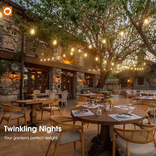 addlon 100FT Outdoor String Lights LED Waterproof Patio Lights with 32 Edison Dimmable Bulbs Shatterproof Hanging Lights for Outside Cafe Bistro Garden Balcony Porch Yard Gazebo Deck 2Packs*50FT - Image 6