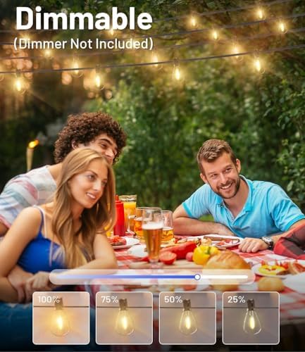 Tenmiro 120FT Outdoor String Lights,35 Waterproof Shatterproof Edison Bulbs - Image 5