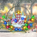 Pre-Lit Christmas Wreath for Front Door, Lighted Witch with 6H On/18H Off by Bringingjoytoyourhomelife