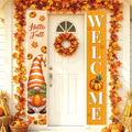 Fall Welcome Banner Porch Sign Hello Fall Banner Front Door Outdoor Decor by Xiolcxdr