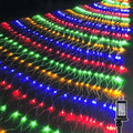 WATERGLIDE Outdoor Christmas Net Lights, 12FT x 5FT 360 LED Mesh String Light with 8 Lighting Modes, Connectable Light for Garden Tree Bushes, Holiday Wedding Party Decorations, Multicolor by WATERGLIDE