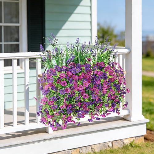 Artificial Fake Hanging Flowers Plants for Outdoor Outside Decoration - Image 5