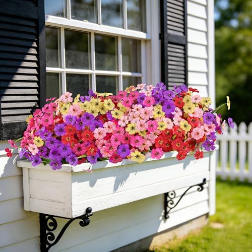 AmyHomie 20 PCS Artificial Flowers for Outdoors, UV Resistant Fake Plants - Image 4