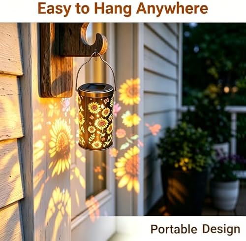 Colorful Sunflower Solar Lanterns Outdoor Waterproof, Gifts for Women - Image 6