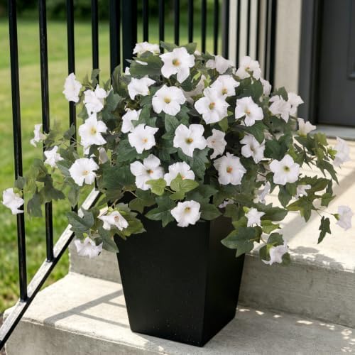 Ammyoo 2PCS Artificial Petunias Flowers Fake Plants for Outdoor Decoration by Ammyoo