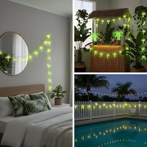 Palm Tree LED String Lights 10FT 20 LEDs Warm White Fairy Lights for Bedroom Wedding Party Garden Indoor Outdoor Decor - Image 6