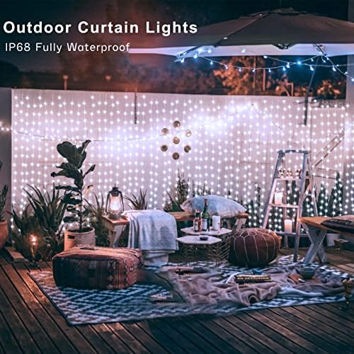 600 LED Curtain Lights 20Ftx10Ft Dual Color Changing Lights with Remote - Image 5