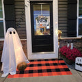 Fall Outdoor Rgu Halloween Orange Door Mat Buffalo Plaid Outdoor Rug Buffalo Check Rug Layered Doormats for Front Door/Front Porch/Farmhouse/Entryway/Patio by CAINANEL