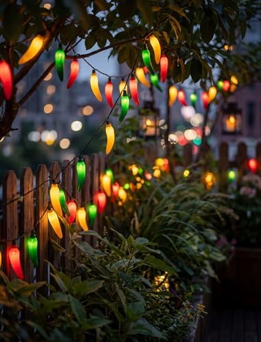 35 LED 13.6Ft Chili Pepper Lights, Christmas Camping String Lights - Image 5