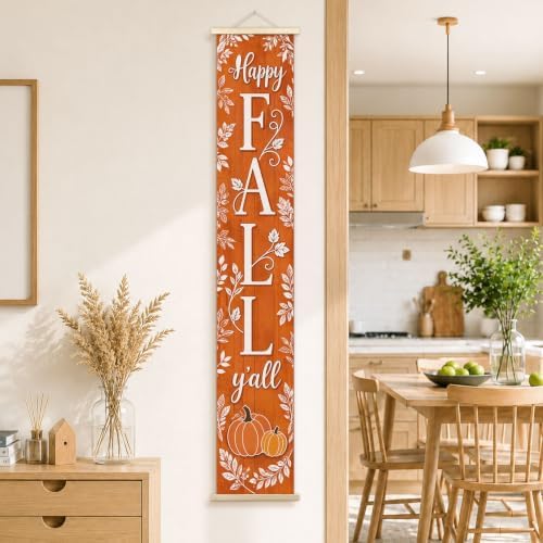 Orange Fall Pumpkin Porch Door Banner Wall Decorations 8x47 - Image 5